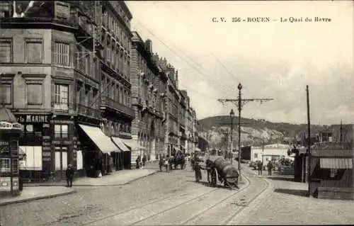 Ak Rouen Seine Maritime, le Quai du Havre