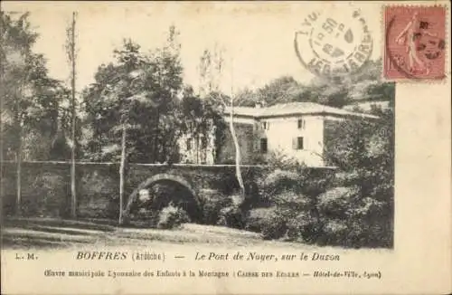 Ak Boffres Ardeche, Pont de Noyer, am Duzon