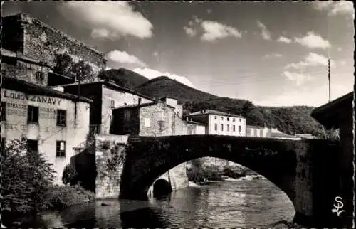 Ak Quillan Aude, le pont vieux