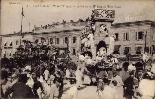 Ak Nice Nizza Alpes Maritimes, Karneval 1922, Adieu du vieux Nice au Pont-Vieux