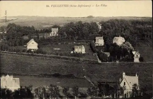 Ak Veulettes sur Mer Seine Maritime, Villen