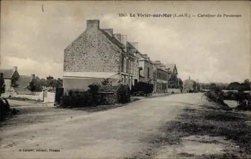 Ak Le Vivier sur Mer Ille et Vilaine, Carrefour de Pontorson