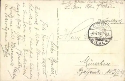 Ak Köln am Rhein, Rheinpanorama, Gedicht Heinrich Heine