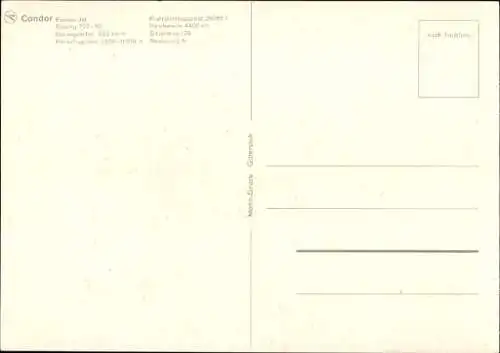 Ak Deutsches Passagierflugzeug, Condor, Boeing 727 30 Europajet