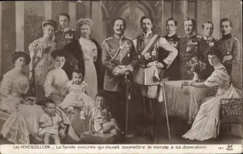 Ak Deutsches Kaiserhaus unter Wilhelm II., Gruppenportrait, Prinzen