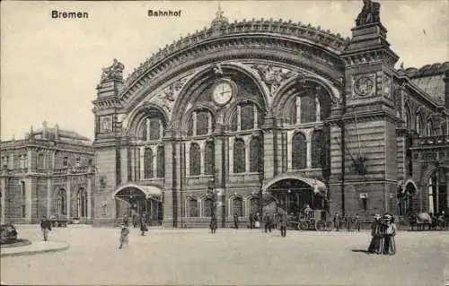 Ak Hansestadt Bremen, Bahnhof