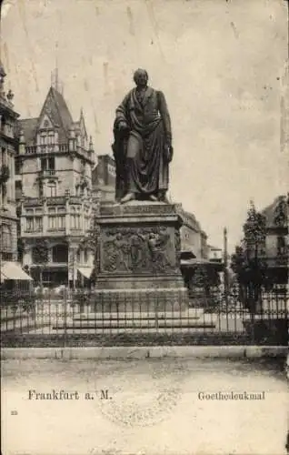 Ak Frankfurt am Main, Goethedenkmal