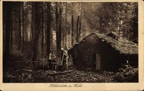 Ak Köhlerhütte im Wald