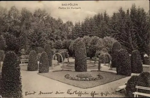 Ak Polczyn Zdrój Bad Polzin Pommern, Kurpark