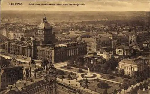 Ak Leipzig in Sachsen, Blick vom Rathausturm nach dem Reichsgericht