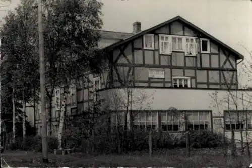 Ak Ostseebad Prerow auf dem Darß, Fachwerkhaus