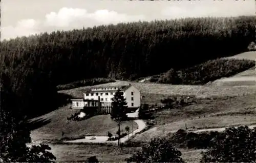 Ak Wildbergerhütte Reichshof im Oberbergischen Land, Fritz Schulte Heim, Außenansicht, Polizei NRW