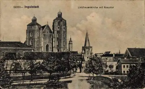 Ak Ingolstadt an der Donau Oberbayern, Liebfrauenkirche, Kreuztor