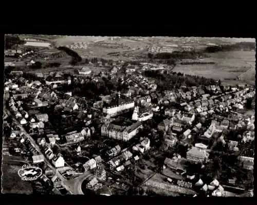 Ak Clausthal Zellerfeld im Oberharz, Fliegeraufnahme, Gesamtansicht