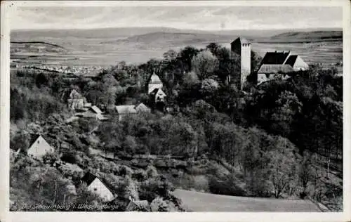 Ak Schaumburg Rinteln an der Weser, Schloss Schaumburg, Burg, Panorama