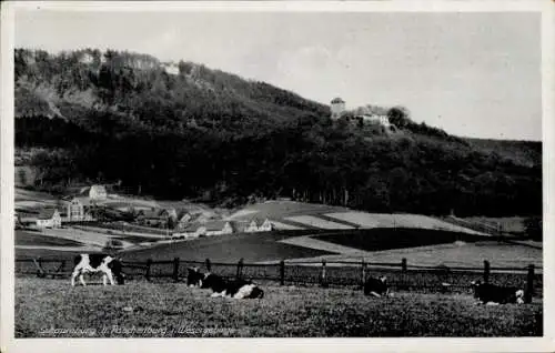 Ak Schaumburg Rinteln an der Weser, Schloss Schaumburg, Burg, Panorama