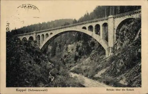 Ak Kappel (Gutachbrücke) Lenzkirch im Schwarzwald, Brücke