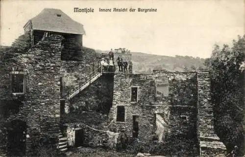 Ak Monschau Montjoie in der Eifel, Innere Ansicht der Burgruine