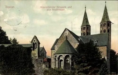 Ak Goslar am Harz, Klosterkirche Neuwerk, alte Stadtmauer