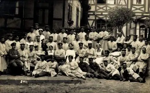 Foto Ak Mühlhausen in Thüringen, Gruppenfoto, Soldaten