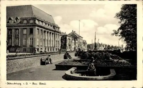 Ak Oldenburg in Oldenburg, Parkanlage am Stau, Umgebung