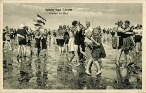 Ak Nordseebad Büsum, Reunion im Watt