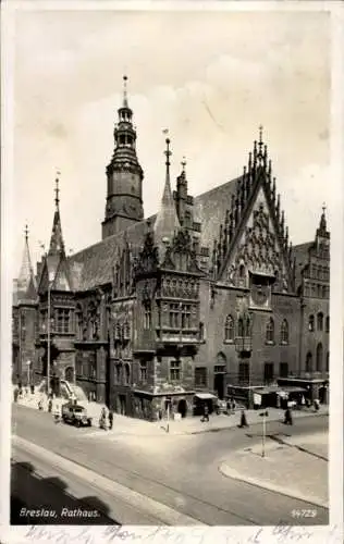 Ak Wrocław Breslau Schlesien, Rathaus