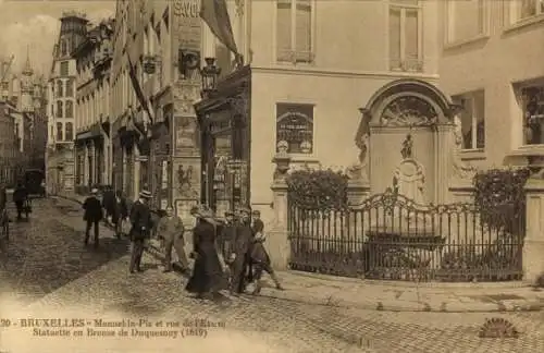 Ak Brüssel Brüssel, Mannekin-Pis, Rue de l’Etuve