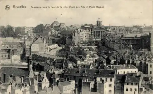 Ak Brüssel Brüssel, Panorama, Mont des Arts, Place Royale