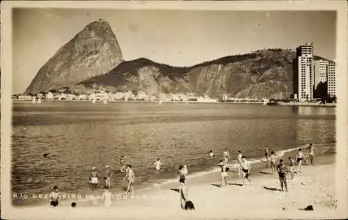 Foto Ak Rio de Janeiro Brasilien, Strandleben