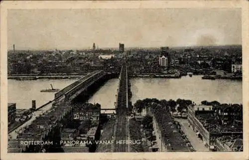 Ak Rotterdam Südholland Niederlande, Panorama von Hefbrug