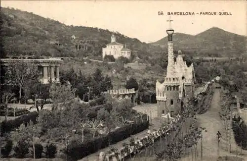 Ak Barcelona Katalonien Spanien, Parque Guell