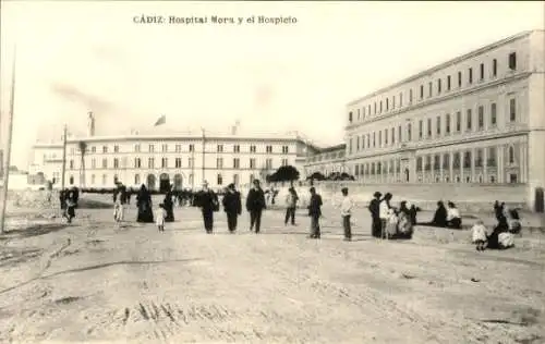 Ak Cádiz Andalucía, Mora Hospital und das Hospleio