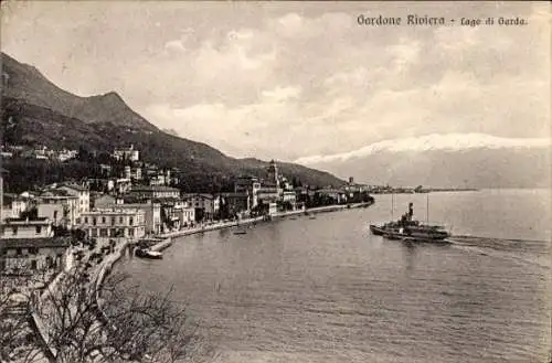 Ak Gardone Riviera Lago di Garda Lombardia, Gesamtansicht