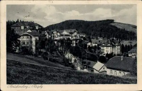 Ak Karpacz Górny Brückenberg Krummhübel Riesengebirge Schlesien, Teilansicht