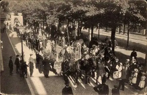 Ak Breda Nordbrabant Niederlande, Unabhängigkeitsfeierlichkeiten, 1913, Festwagen