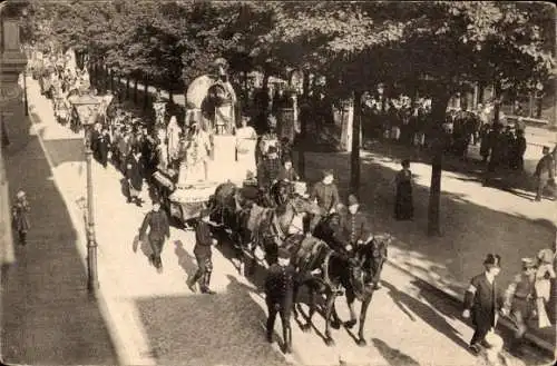 Ak Breda Nordbrabant Niederlande, Unabhängigkeitsfeierlichkeiten, 1913, Festwagen