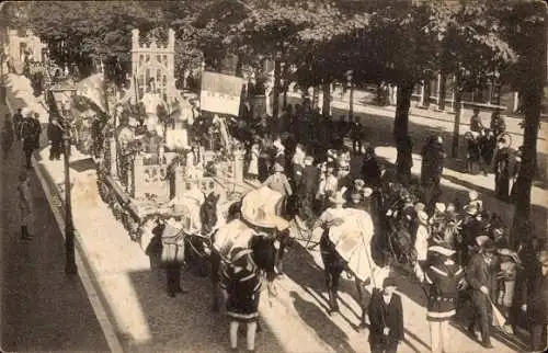 Ak Breda Nordbrabant Niederlande, Unabhängigkeitsfeierlichkeiten, 1913, Festwagen