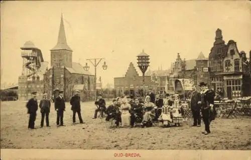 Passepartout Ak Breda Nordbrabant Niederlande, Markt, Kirche