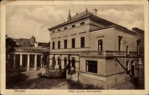 Ak Viersen in Nordrhein Westfalen, Städtisches Lyzeum, Gartenansicht