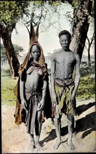 Ak Deutsch Südwest Afrika Namibia, Herero mit Tochter