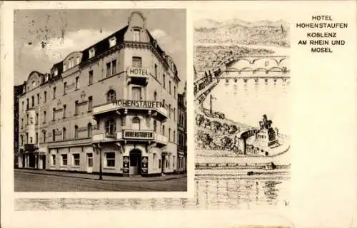 Ak Koblenz am Rhein, Hotel Hohenstaufen