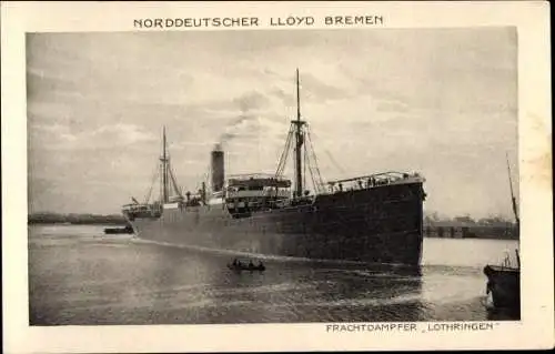 Ak Norddeutscher Lloyd Bremen, Frachtdampfer Lothringen