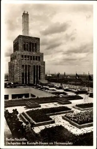 Ak Berlin Neukölln, Dachgarten des Karstadt Hauses am Hermannplatz