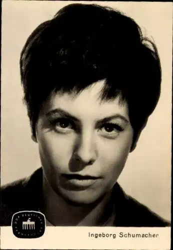 Ak Schauspielerin Ingeborg Schumacher, Portrait, DDR Deutscher Fernsehfunk, Moderatorin