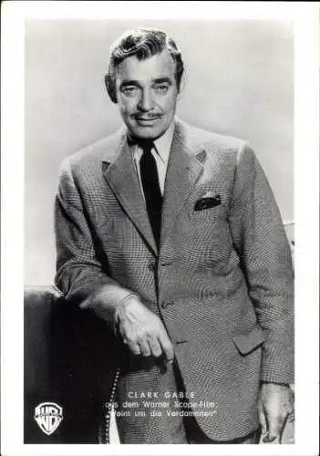 Ak Schauspieler Clark Gable, Portrait, Film Weint um die Verdammten, Autogramm