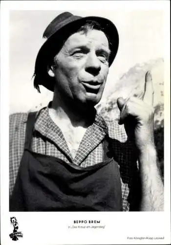 Ak Schauspieler Beppo Brem, Portrait