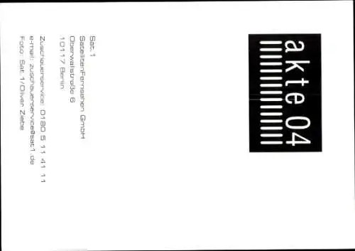 Ak Moderator Ulrich Meyer, Portrait, Sendung akte 04, Autogramm