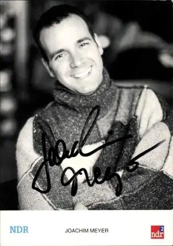 Ak Moderator Joachim Meyer, Portrait, Autogramm