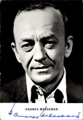 Ak Schauspieler Hannes Messemer, Portrait, Autogramm